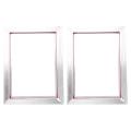2X A3 Screen Printing Aluminum Frame 31X41cm with White 43T Silk Print Polyester Mesh for Printed Circuit Boards.