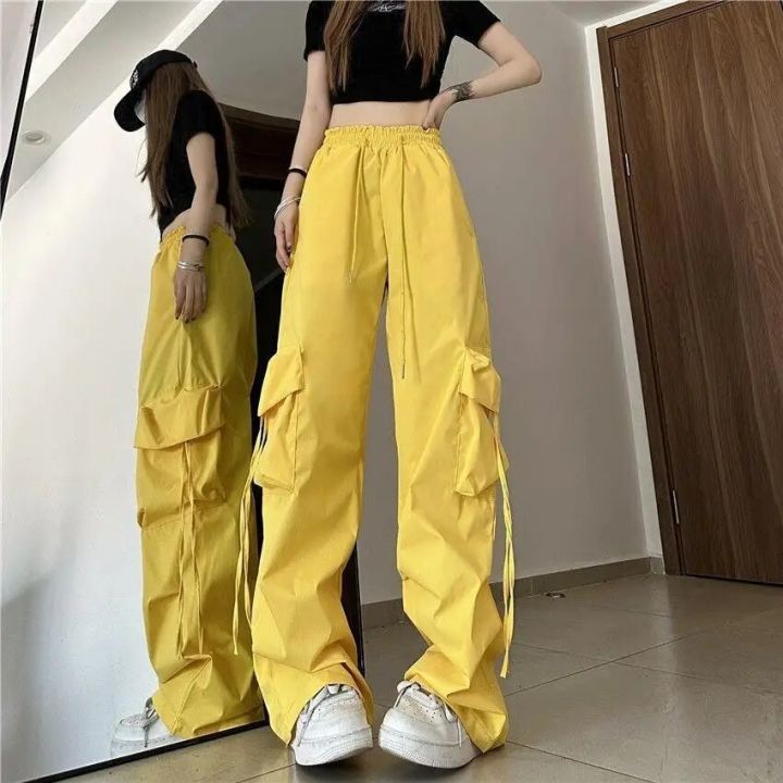 Y2K%20Women%20Cargo%20Pants%20Vintage%20Streetwear%20Baggy%20Wide%20Leg%20Sweatpants%20Casual%20Drawstring%20Pocket%20Tech%20Fashion%20Trousers%20-%20Image%205