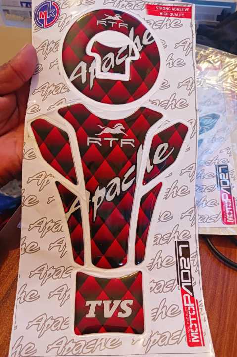 Apache RTR Fuel tank Pad Sticker for motorcycle. red | Daraz.com.bd