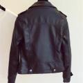 Women Faux Leather Jacket Beige Casual Slim Motorcycle Biker Leather Coat Female Punk Streetwear Spring Autumn Jackets. 