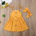 Beautiful frock with Ribbon sleeves for 6month to 5yrs baby girl, in 6 different color..