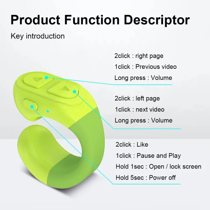 Wireless%20Bluetooth%205.0%20Remote%20Button%20Stick%20Lazy%20Turner%20Page%20Fingertip%20Selfie%20Video%20Stick%20For%20Tiktok%20Scrolling%20Ring%20Controller%20-%20Image%206