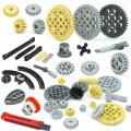 MOC Technical Gear Axle Bricks Parts Worm Rack Conector Train Car Crane Model Leduo 92693 3743 62821 Assembles Particles. 