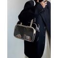 Shoulder ag ainful Square Fashion ote ag Women's Soft Leather Single Shoulder Crossbo ag College Student Classroom andbag.