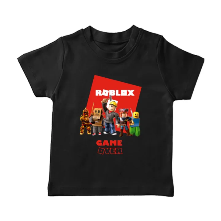 Smartynerdy%20Black%20Roblox%20Minecraft%20kids%20Cotton%20T-shirt%20-%20Image%202
