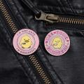 I'm Not Cute I'm Dangerous Cartoon Yellow Duck Brooch Clothing Bag Accessories Gift.