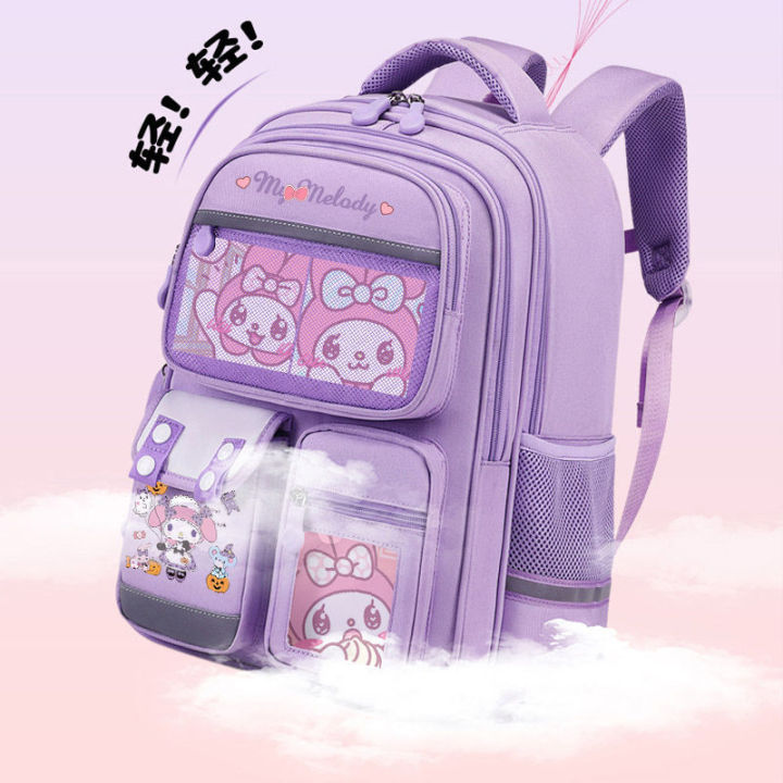 Melody%20School%20Bag%20Elementary%20School%20Student%20Girl%203rd%20to%206th%20Grade%20Children's%20Spine%20Protector%20Burden%20Reduction%20Ultralight%20Waterproof%20Junior%20High%20School%20Backpack%20-%20Image%204