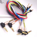 1M 3.5mm Jack Audio Cable Adapter Male To Male 90 Degree Right Angle Flat Aux Audio Adapter. 