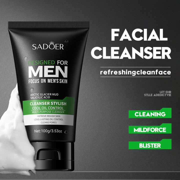 Facial cleanser for men Multi-effect Cleanser Oil Control Acne Clearing Face Korean Makeup Face Wash cerave skin care products