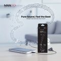 Wired Earphone with Built-in Microphone | HiFi Stereo Clear Sound Earbuds for Music, Gaming & Calls | Black | 6 Months Warranty | MANGO H100. 