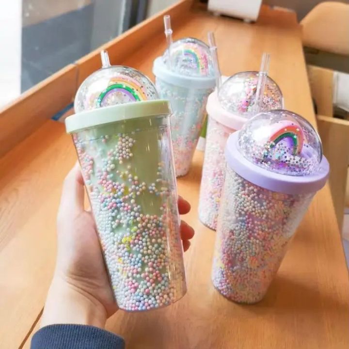 Plastic%20Cup%20Double%20Layer%20With%20Straw%20Net%20Red%20Ins%20Water%20Cup%20Girl%20Home%20Office%20Breakfast%20Milk%20Juice%20Cup%20-%20Image%202