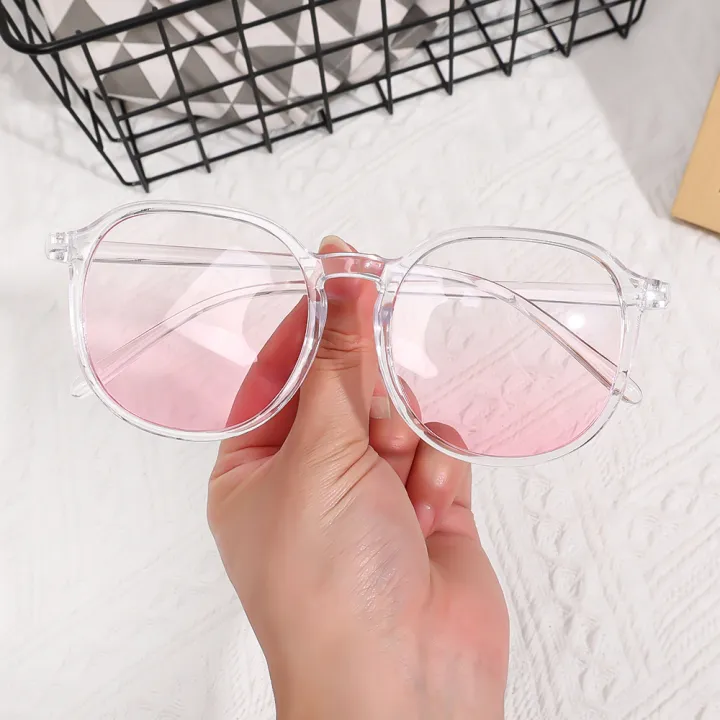 (NEW)Women%20Fashion%20Blush%20Gradient%20Anti%20Blue%20Light%20Glasses%20Fashion%20Round%20Decorative%20Sunglasses%20Girls%20Korean%20Cute%20Shades%20Eyewear%20-%20Image%202