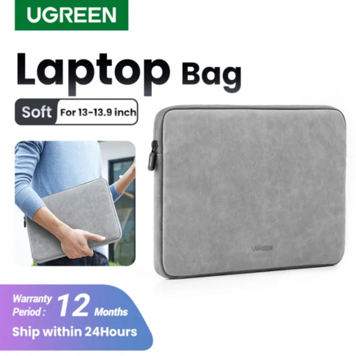 Suede Computer Backpack UGREEN 13-14.9 Inch Laptop Case Bag, Computer Handbags,PU Suede Leather ...