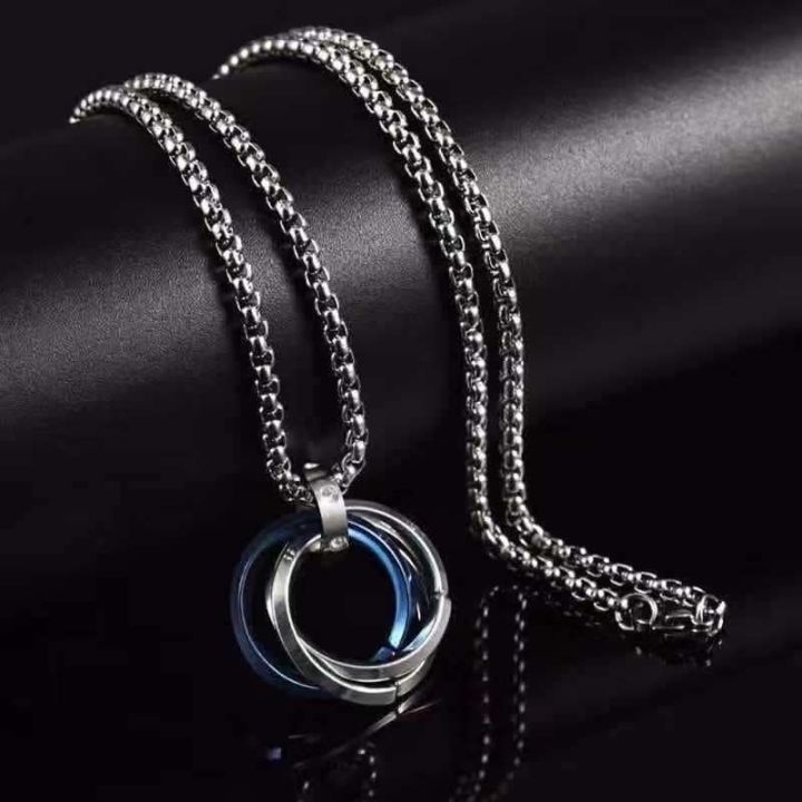 Stainless Steel Triangle Chain Pendant Necklace For Men | Daraz.com.bd