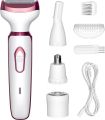 4-in-1 Electric Razor for Women - Rechargeable Painless Body & Facial Hair Remover, Bikini Trimmer for Legs, Underarm & Face, Portable Women's Shaver Set with Smooth Glide Technology.