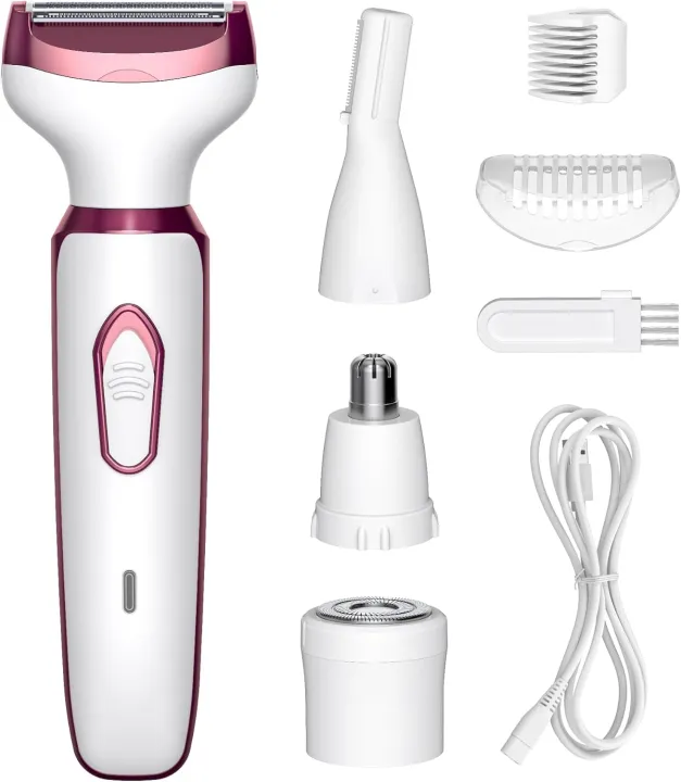 4-in-1%20Electric%20Razor%20for%20Women%20-%20Rechargeable%20Painless%20Body%20&%20Facial%20Hair%20Remover,%20Bikini%20Trimmer%20for%20Legs,%20Underarm%20&%20Face,%20Portable%20Women's%20Shaver%20Set%20with%20Smooth%20Glide%20Technology%20-%20Image%202