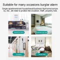 Wireless Door Stop Alarm Stainless Steel 3 Sensitivity Level Sensor Wedge-shaped Portable Home Office Travel Security Protection.