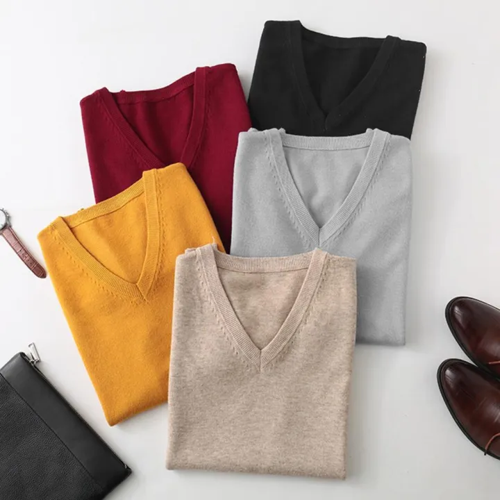 Sweater%20Vest%20Men%20Sleeveless%20Loose%20Warm%20Solid%20Color%20V-neck%20Pullover%20Waistcoat%20-%20Image%208