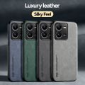 xprmy for Vivo V25 5G Phone Case Luxury Leather Skin Sensing TPU Wrap Back Cover.