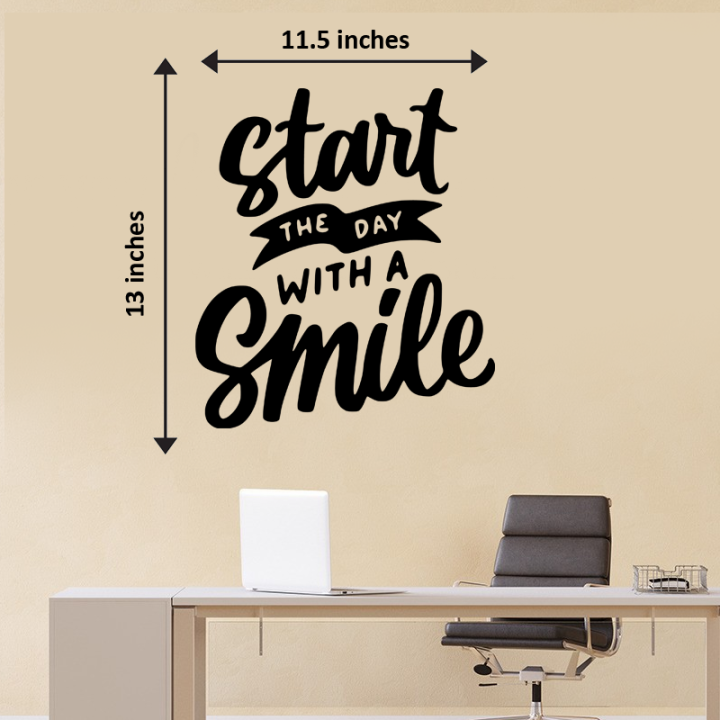 Motivational%20Quotes%20Wall%20Sticker%20Start%20The%20Day%20With%20A%20Smile%20Wall%20Decal%20For%20Office%20Reading%20Room,%20Meeting%20Room%20Wall%20Decals%20Black%20-%20Image%203