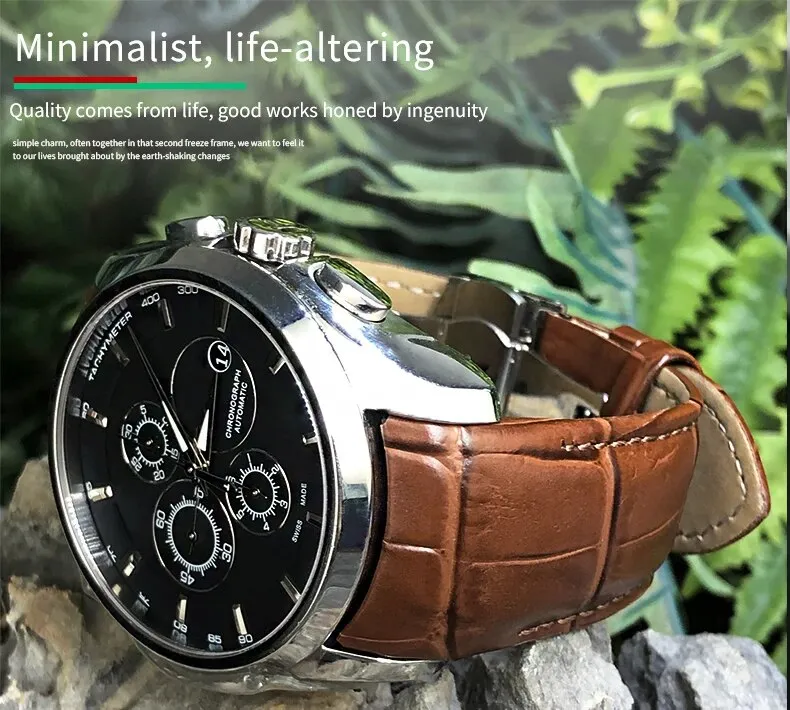 Leather Watch T035617 Genuine Calfskin Leather Watchband Watch