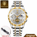 POEDAGAR 996 Luxury Man Wristwatch Waterproof Luminous Chronograph Watch for Men Stainless Steel Men's Quartz Watches reloj hombre. 