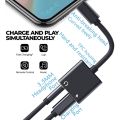 USB C To 3.5Mm Headphone and Charger Adapter,(Black). 