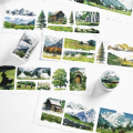 RHS Online Life is a Wilderness Series Scenery Washi Masking Tapes Decorative Sticky Tape for Journaling Diary DIY Crafts Scrapbooking. 