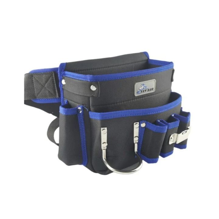 Multifunctional Oxford Cloth Electrician Waist Bag Multi-Pocket Waterproof Electricians Belt Bag Anti-Fall Tool Bag Maintenance