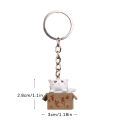 Creative Personality Cute Little Cat Box Keychain For Women Men Keychain Bag Pendants Ornament Bag Car Keychain Sunlight Mall.