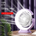 Desk Lamp Fan 1200mAh Desktop Runner Light Mini Handheld Electric Fan Multifunction Practical 3 Speed Fan, Easy Install Green.