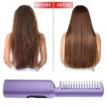 2 In 1 Lazy Straightener Hair Hot Comb Portable Mini USB Rechargeable Hair Straightener Fast Heating Hair Styling Tools.