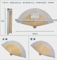 Solid color silk fan folding fan Chinese style gray lacquered edge bamboo fan and wind summer daily plain folding fan. 