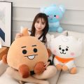 35cm Bt21 Cartoon Cute Kawaii Chimmy Cooky Shooky Koay Mang Sitting Plush Doll Pillow Adult Children's Birthday Gift Toy.
