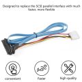7 Pin SATA Serial ATA to SAS 29 Pin & 4 Pin Cable Male Connector Adapter-Blue. 