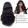 Body Wave Wig With Bangs Brazilian Human Hair Wig Sale Full Machine Made Fringe Glueless Wigs Ready To Wear Hair. 