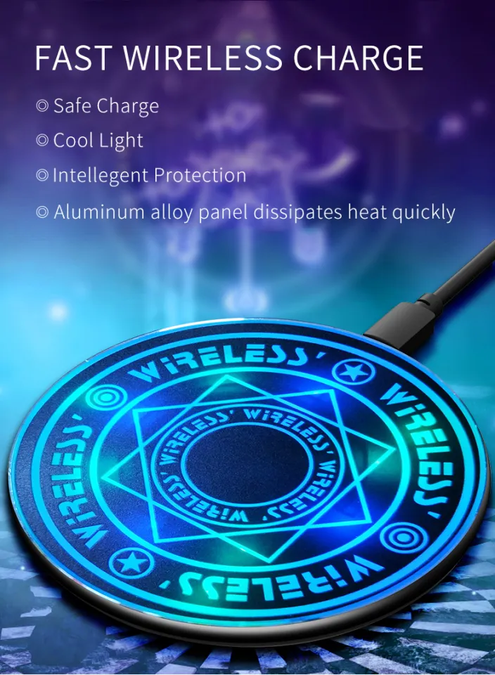 Magic Circle Design 10W Qi Wireless Charger For iPhone Samsung