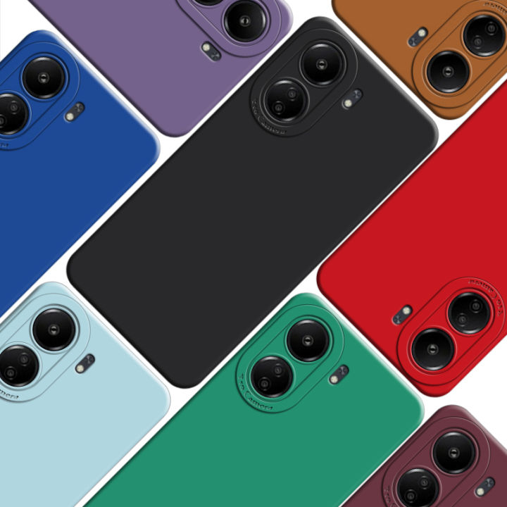 For Redmi 13C Case For Xiaomi Redmi 13 C 13C Cover 6.74 inch Fuhappyll Camera Lens Protection New Liquid Silicone Shockproof Bumper