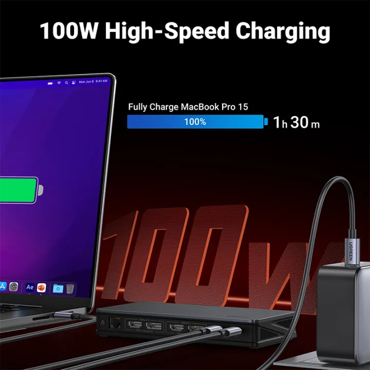 UGREEN%20USB%20C%20Docking%20Station%20for%20M1%20/%20M2%20MacBook,%209-in-1%20Docking%20Station%20Dual%20Monitor%204K@60Hz,%202x%20HDMI,%202x%20DisplayPort,%20100W%20PD%20for%20Laptop,%2010Gbps%20USB-C%20&%20USB-A%20Data%20Ports,%201Gbps%20Ethernet%20-%20Image%205