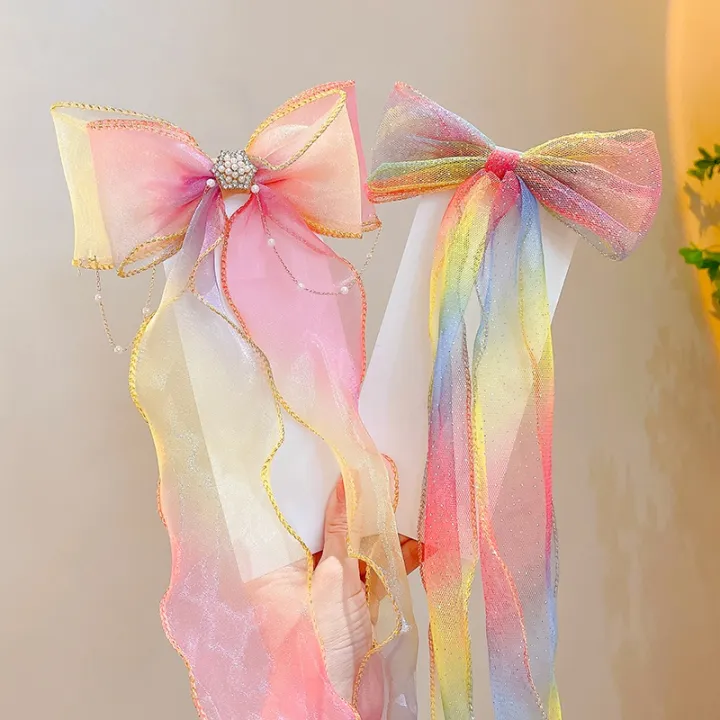 2pcs%20Bow%20Ribbon%20Hair%20Clip%20Pony%20tail%20Hair%20Pin%20Cute%20Hair%20Accessories%20for%20Kids%20Girl%20-%20Image%202