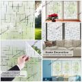 3D Frosted Decorative Window Film Privacy Static Cling Adhesive Stained Glass Film Matte Decals UV Protection Window Stickers. 