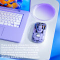 AULA AM210 Bluetooth Mouse Dual mode Transparent Shell Type-C Charging Seven Lights Effect Third Gear Adjustable DPI. 