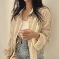 chic Shirt Women's Summer French Style Top High-Grade Cardigan Blouse Shirt Casual Korean Style Women's Clothing Niche. 