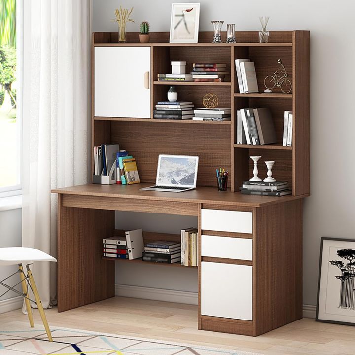 RK%20Modern%20Home%20Office%20Desk%20with%20Storage%20Shelf,%20Writing%20Desk%20Study%20Table%20Workstation%20with%20Hutch%20and%20Bookshelf,%20Wood%20Computer%20Desk%20with%20Drawers%20and%20Shelves%20-%20Image%202