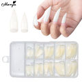 Monja 100pcs Claw Curved False Nail Tips Clear Nature Half Cover Eagle Claw Shape Fake Nails Extension DIY Manicure Cosplay Tool. 