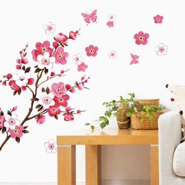 Removable%20Pink%20Color%20Butterflies%20Peach%20Blossom%20Pattern%20Wall%20Sticker%20for%20Living%20Room%20Bedroom%20-%20Image%208