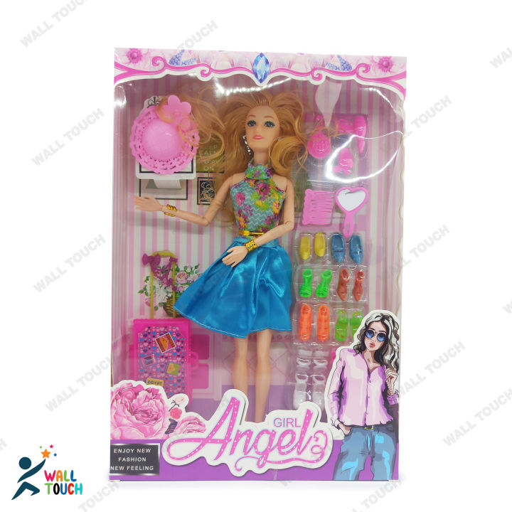 Girl Angela Stylish Barbie Doll Wonderful Toy With Dress & Accessories For Kids & Girls - Doll