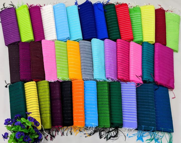 Half Silk Chumki Saree For Women All Colours