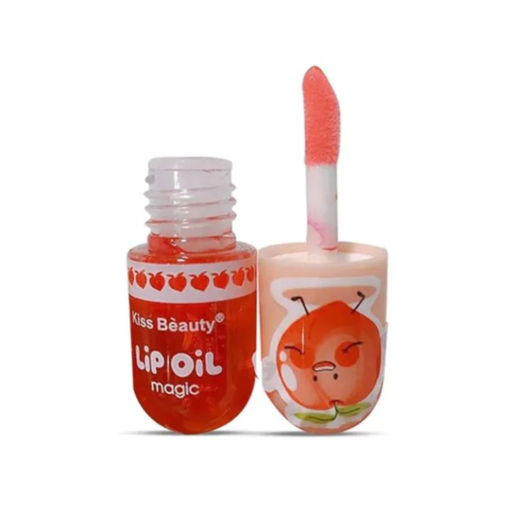 Kiss Beauty Magic Lip Oil Oil Moisturizing Lip Gloss Peach 3ml