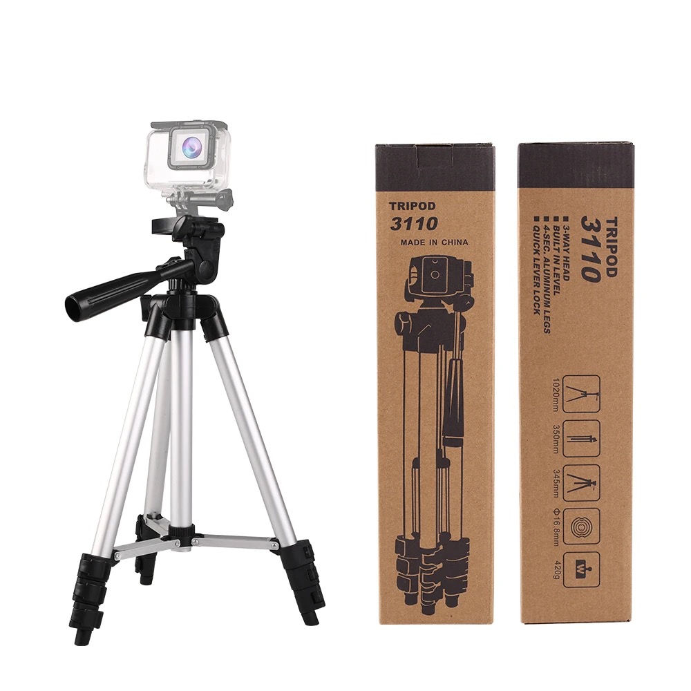 Mocho Tripod 3110 Portable Videos Stand, Camera Stand, and Mobile Stand - Black